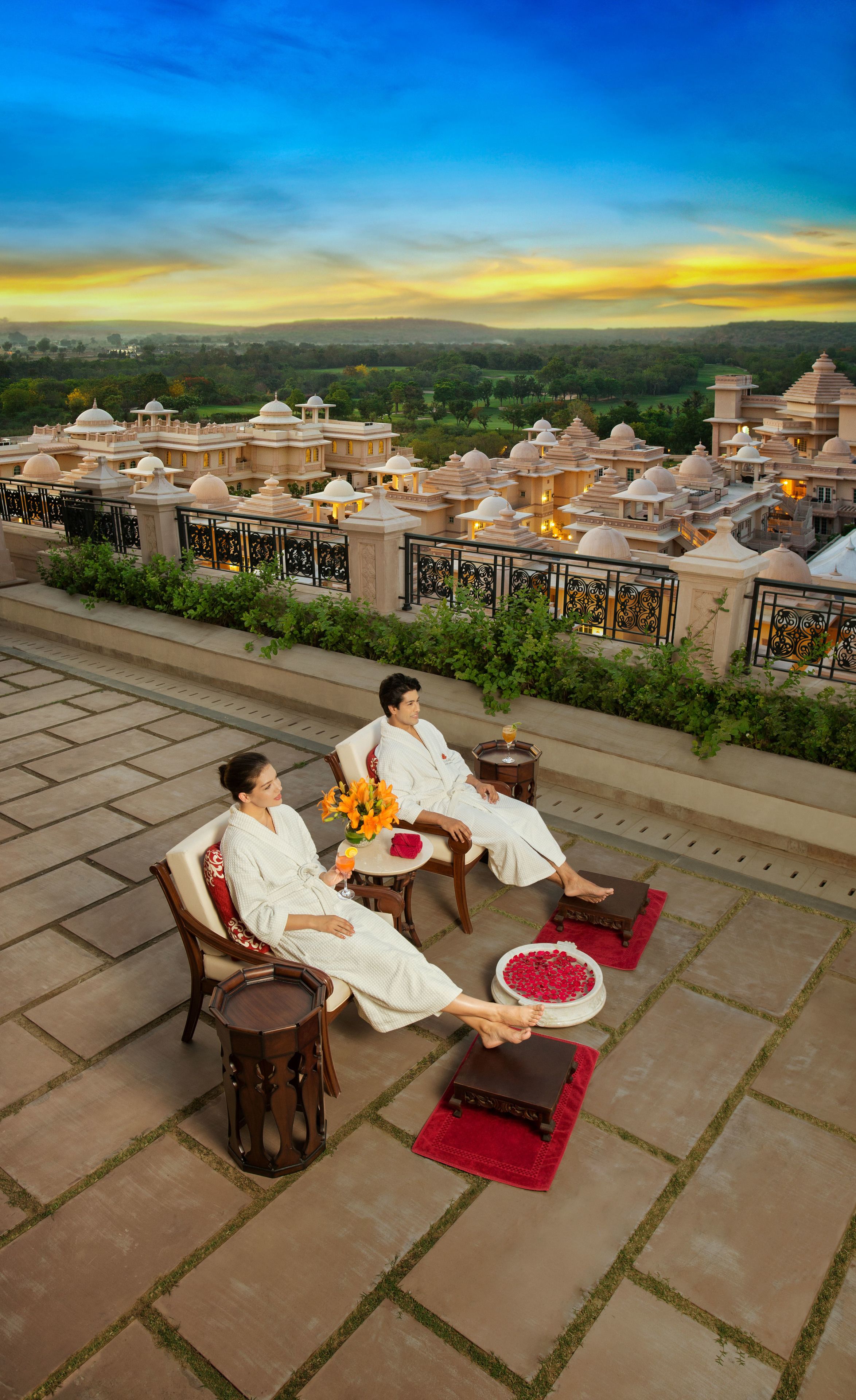 Salas de tratamiento para parejas, un sauna, baño turco