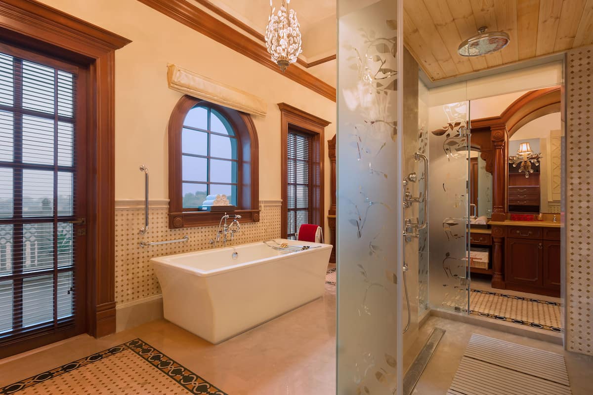 presidential penthouse, 2 bedrooms, resort view | bathroom | separate bathtub and shower, deep-soaking bathtub