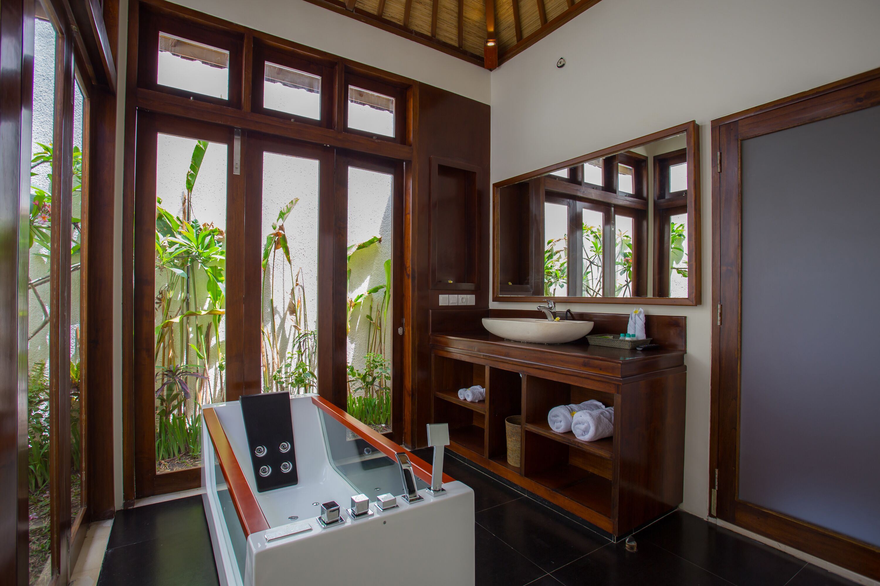 samboga two bedroom pool villa (free daily afternoon tea) | bathroom | free toiletries, hair dryer, bathrobes, slippers