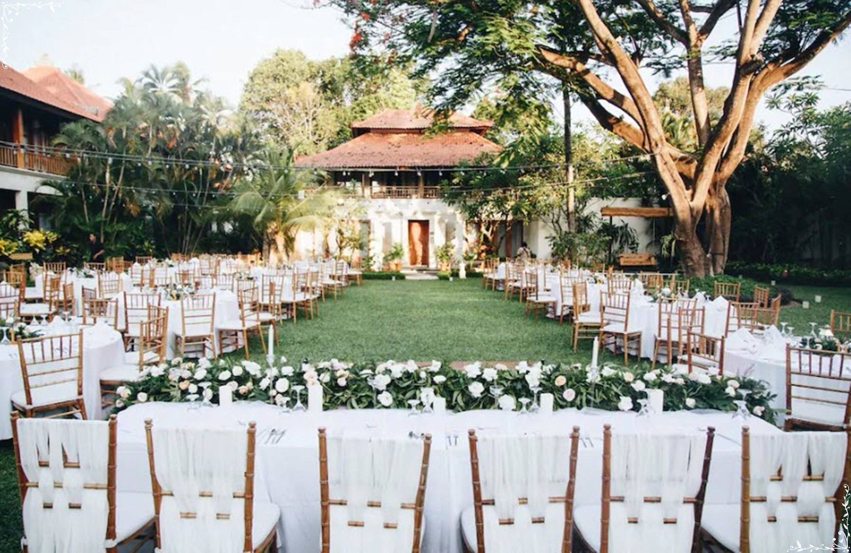 outdoor wedding area
