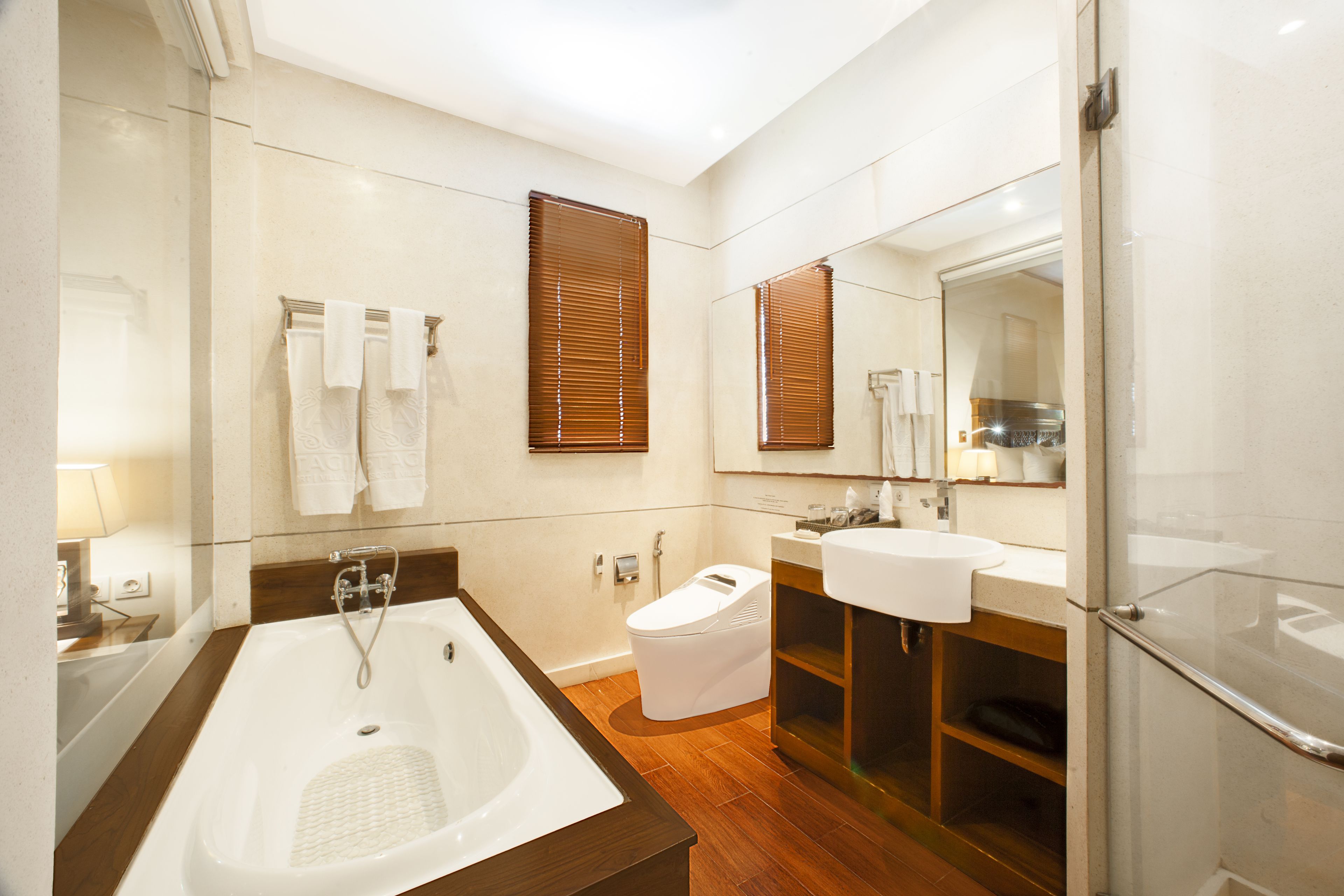 free toiletries, hair dryer, bathrobes, slippers