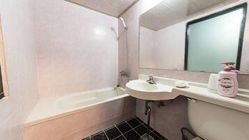 Shower, free toiletries, hair dryer, bathrobes