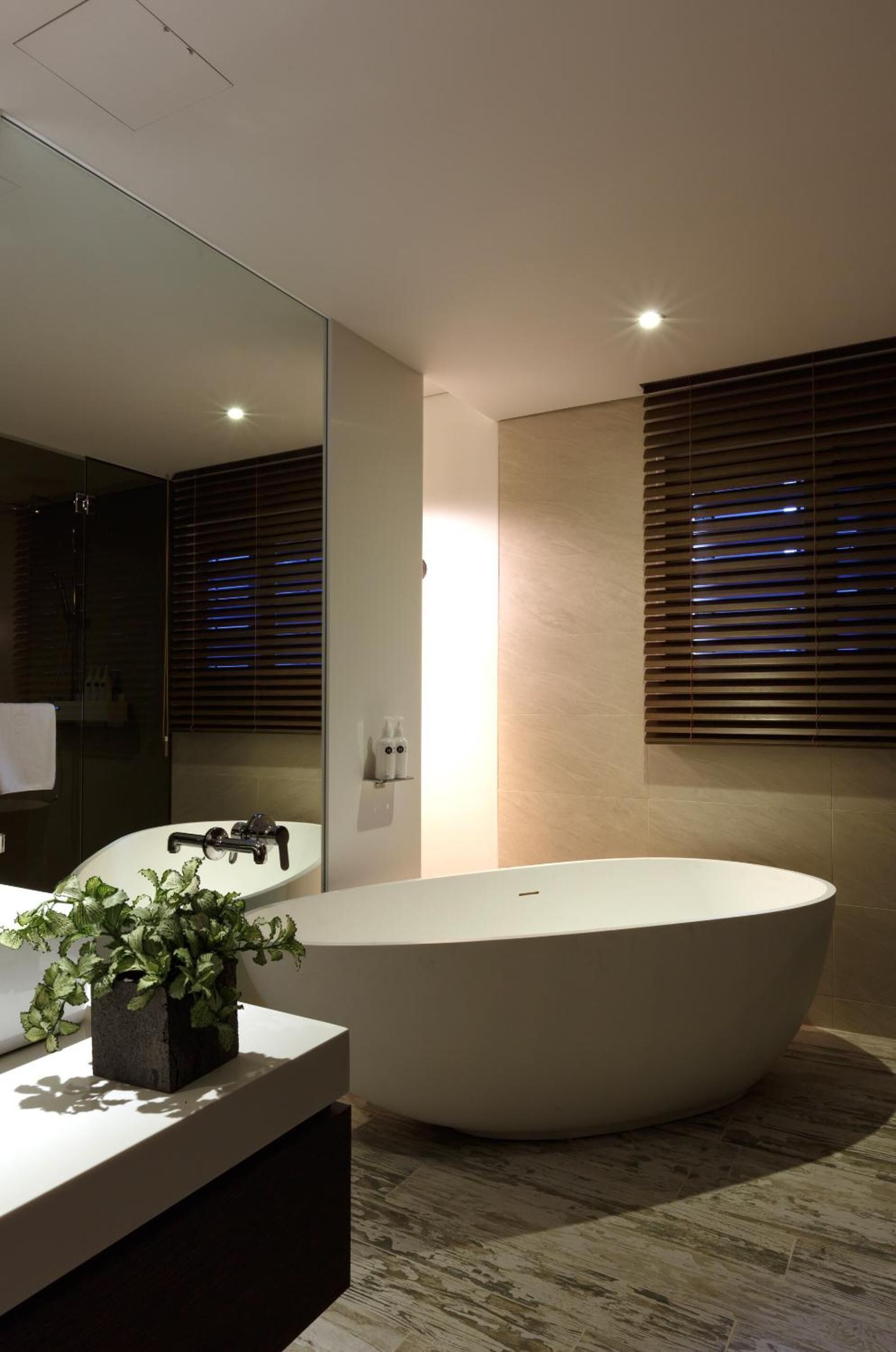 free toiletries, hair dryer, slippers, towels