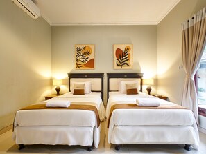 Deluxe-Zweibettzimmer | Bettwäsche aus ägyptischer Baumwolle, hochwertige Bettwaren