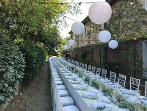 Outdoor wedding area