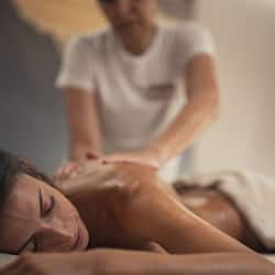 Sauna, hot tub, steam room, hot stone massages, body scrubs, facials