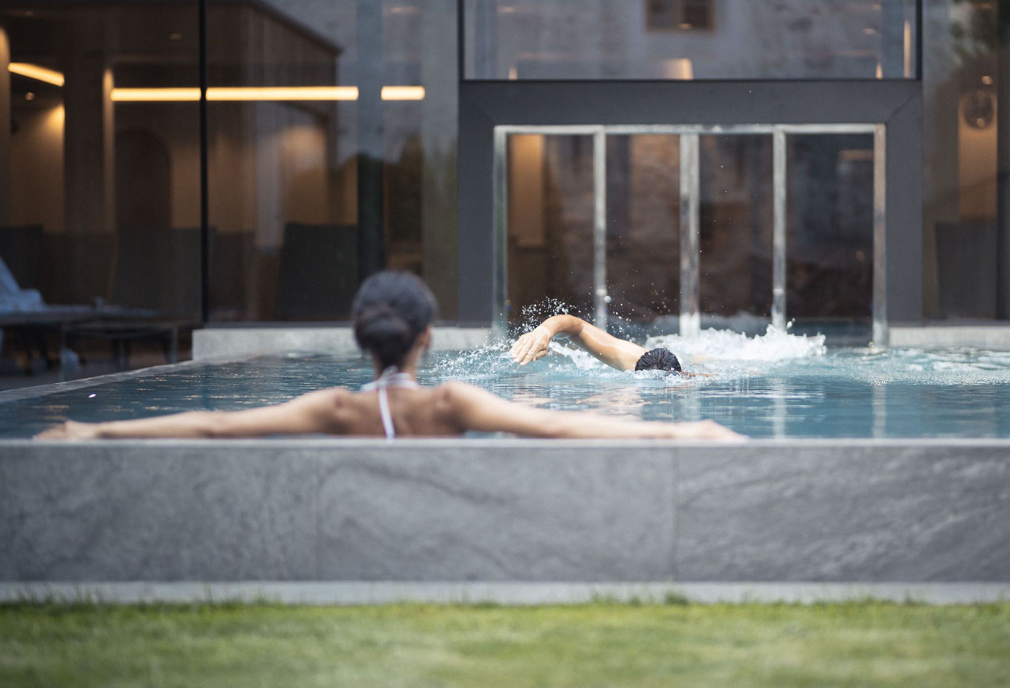 indoor pool, outdoor pool