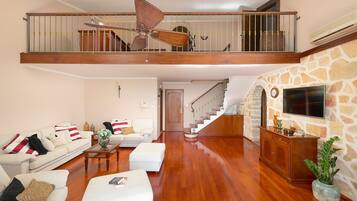 Royal Suite, Terrace, Sea View | Living area | TV