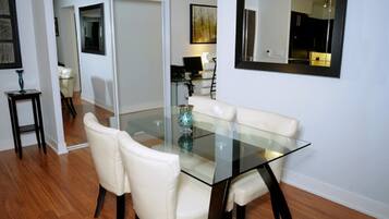 Executive Suite | Living area | LCD TV, DVD player, iPod dock, computer