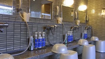 Free toiletries, hair dryer, slippers, electronic bidet