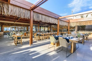 2 bares y bar junto a la piscina