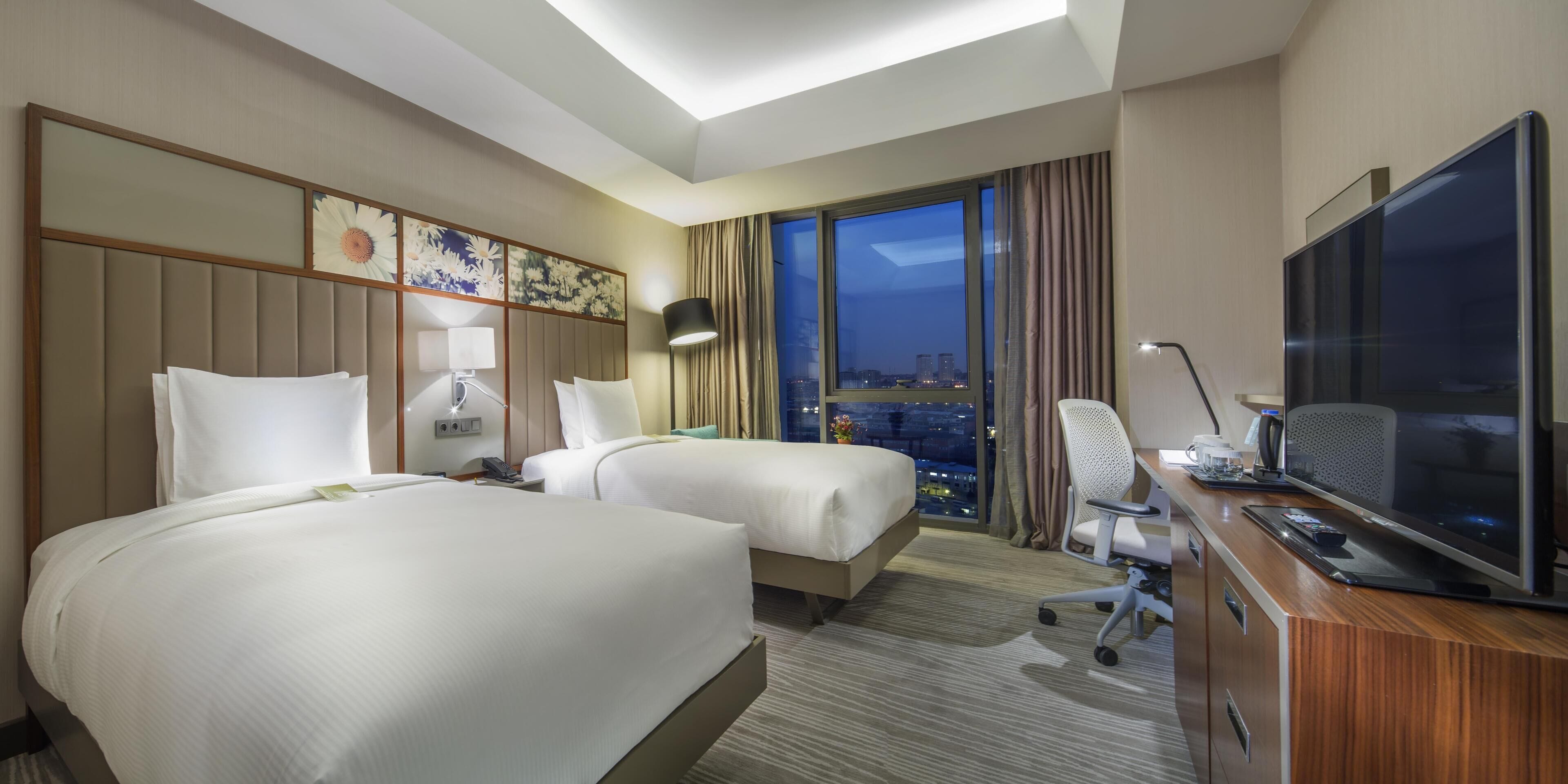 Premium bedding, minibar, in-room safe, desk