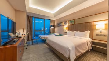 Ropa de cama de alta calidad y minibar