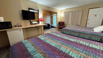 Room, 2 Queen Beds | Desk, laptop workspace, iron/ironing board (on request), free WiFi