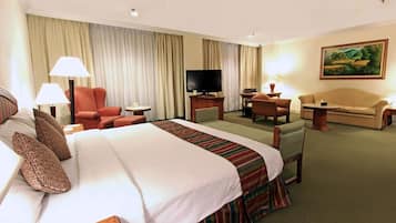 In-room safe, desk, blackout curtains, iron/ironing board