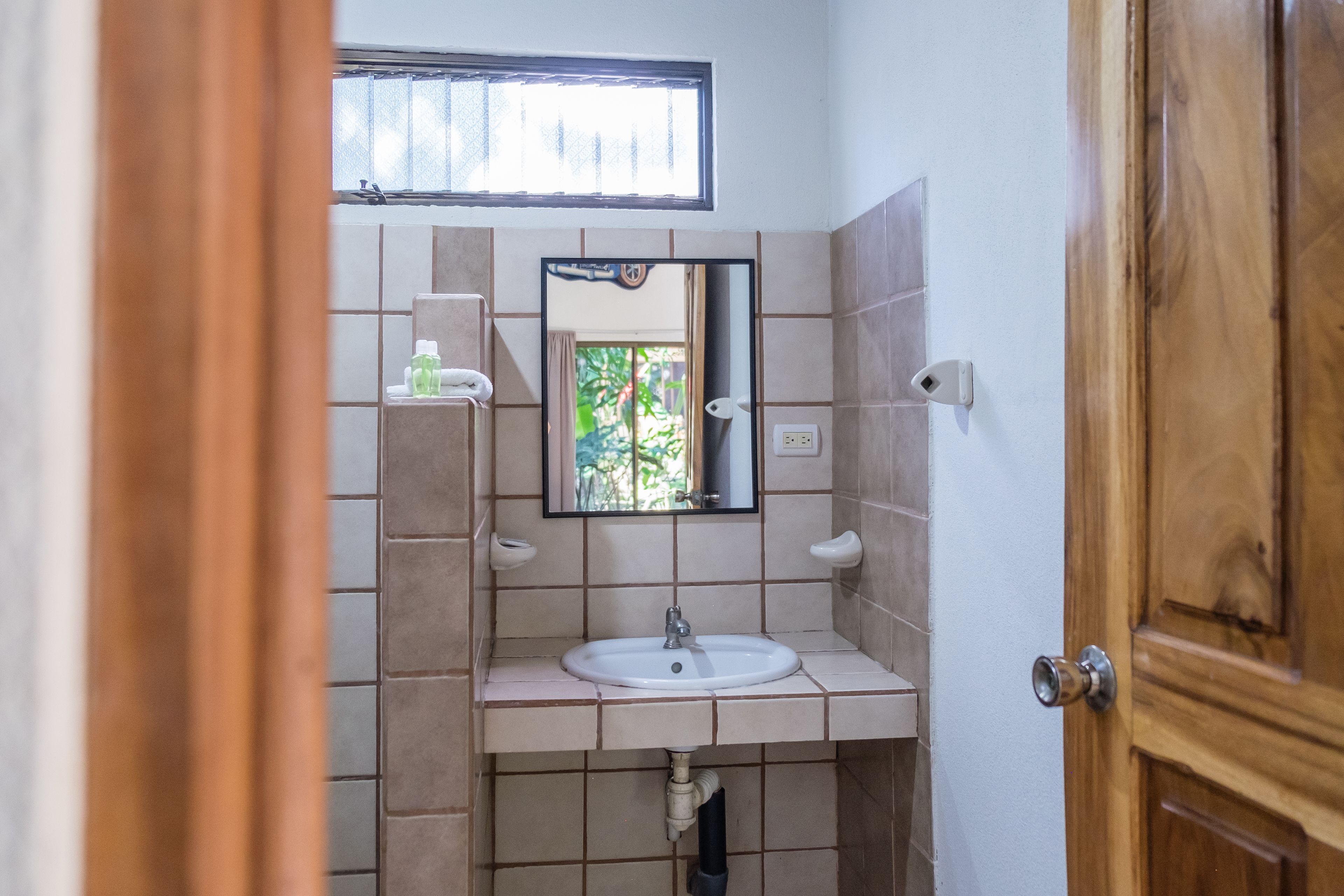 comfort double room, 1 bedroom, garden view, poolside | bathroom | shower, free toiletries, hair dryer, towels