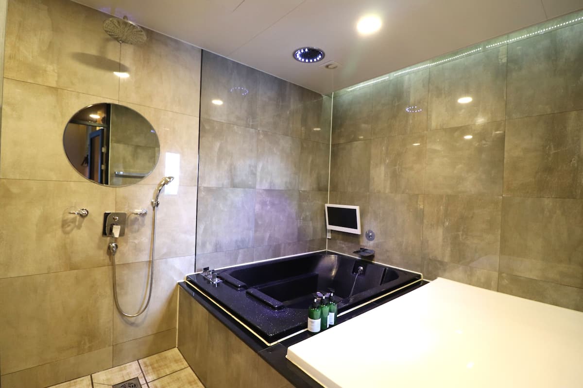 business twin room (free netflix) | bathroom | separate bathtub and shower, jetted bath, free toiletries, hair dryer