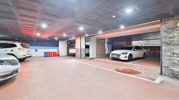 Free self parking, free valet parking
