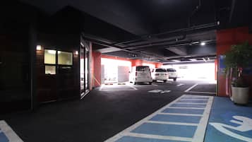 Free self parking, free valet parking
