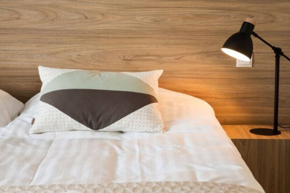 desk, laptop workspace, blackout curtains, soundproofing