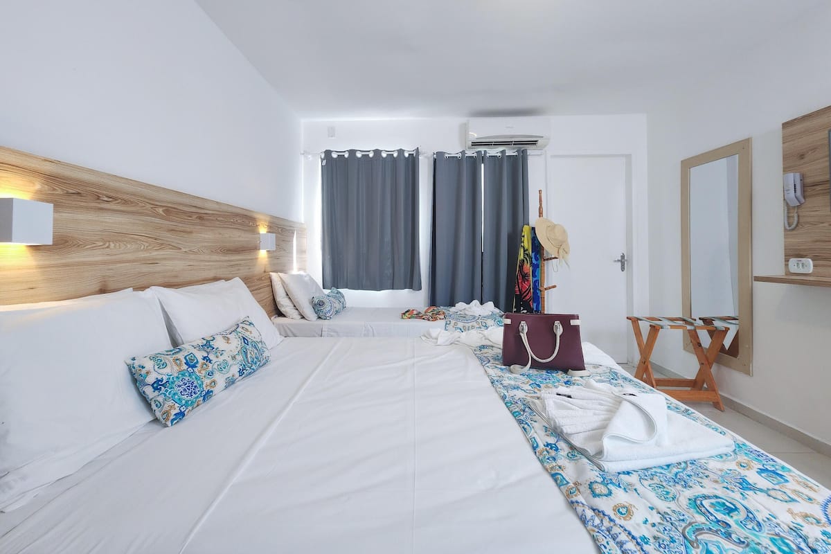 Desk, blackout drapes, iron/ironing board, free WiFi