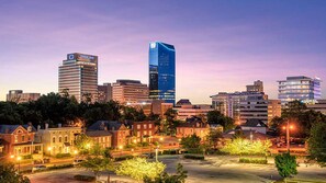 A city skyline with modern and historic buildings, including a prominent Central Bank skyscraper. - Staybridge Suites Lexington by IHG (Lexington)