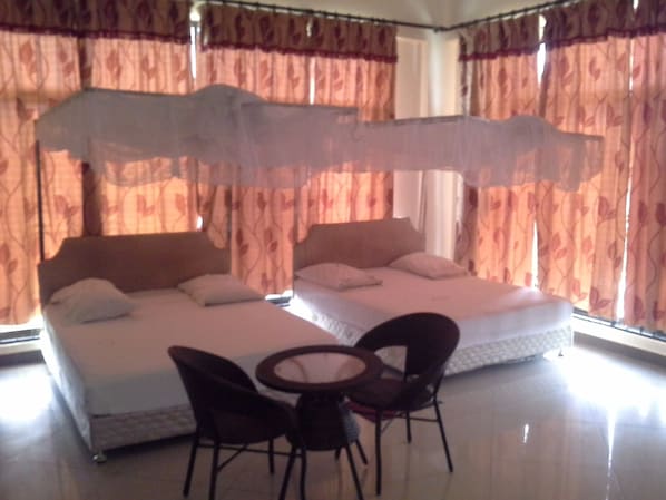 Desk, cots/infant beds, rollaway beds, free WiFi