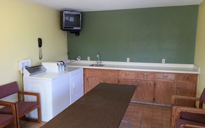 Fridge, microwave, coffee/tea maker