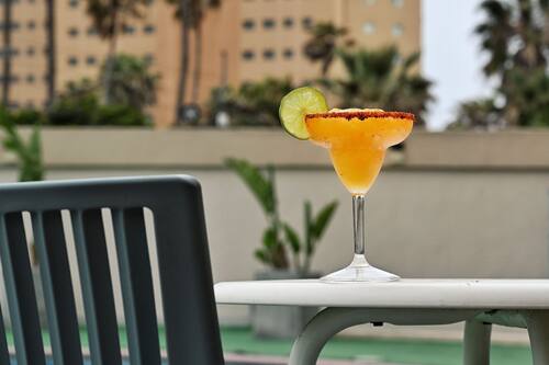 Breakfast, lunch served; international cuisine, pool views