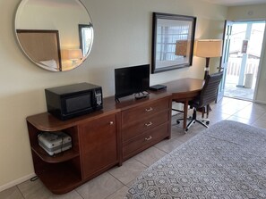 Standard Room, 1 King Bed, Partial Ocean View | Free WiFi, bed sheets - Beach Front Motel (Flagler Beach)