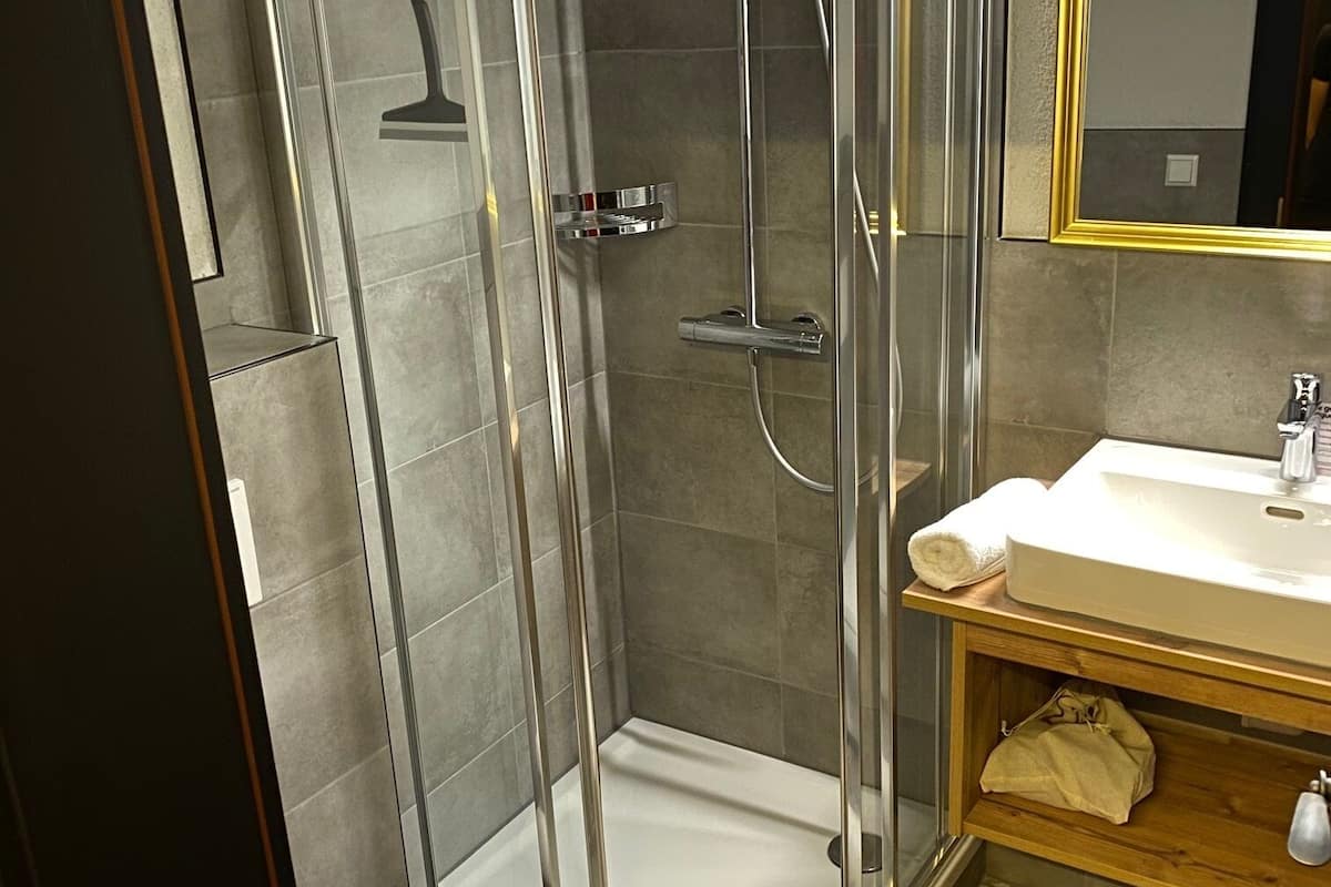 free toiletries, hair dryer, bathrobes, towels