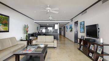 Villa, 3 Bedrooms (XXUnit 7) | Living area | Flat-screen TV, DVD player