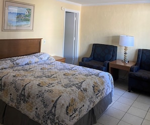 Room, 1 Queen Bed, Non Smoking | Laptop workspace, bed sheets - Ocean Cove Motel (Virginia Beach)