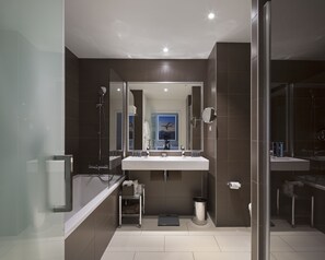 Room, 1 Double Bed | Bathroom | Shower, free toiletries, hair dryer, towels - AC Hotel Paris Le Bourget Airport by Marriott (Dugny)