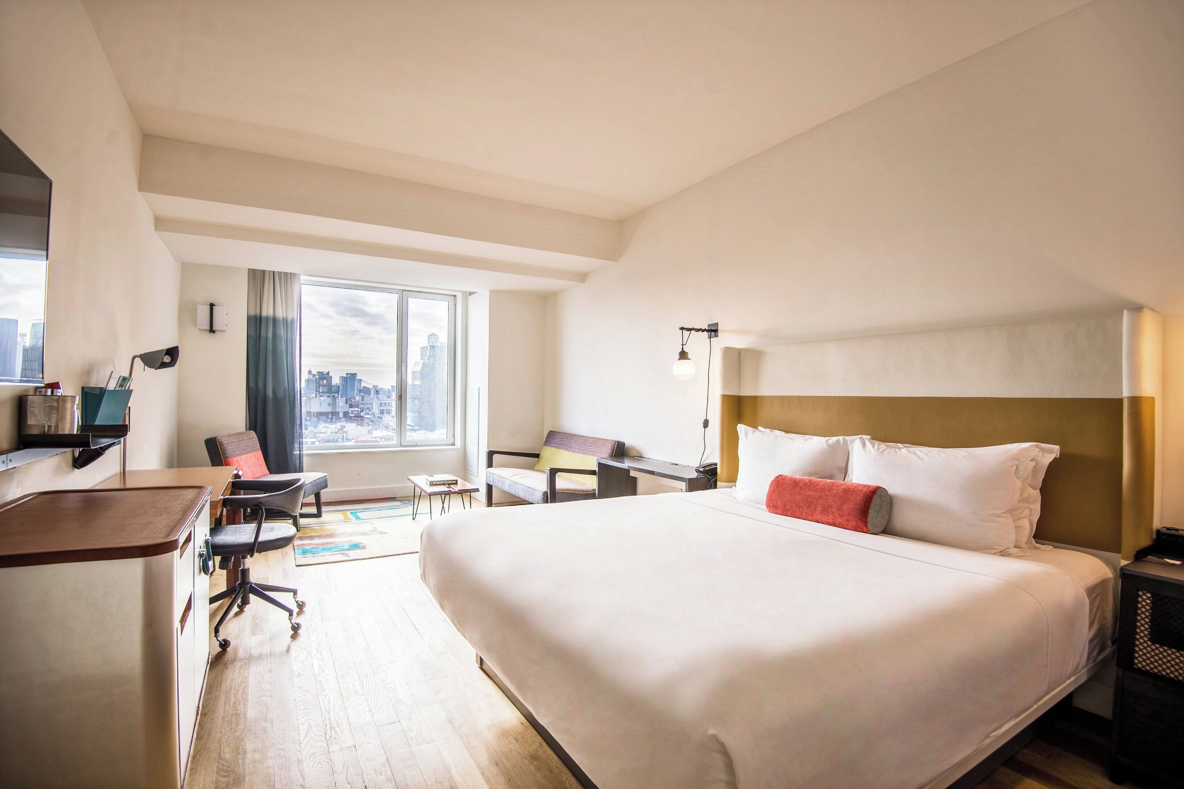 Premium bedding, minibar, in-room safe, desk