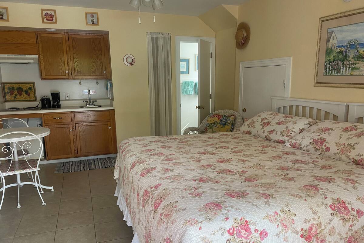 Room, 1 King Bed, Kitchenette, Ground Floor | Iron/ironing board, individually decorated, individually furnished