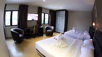 In-room safe, desk, blackout curtains, iron/ironing board