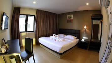 In-room safe, desk, blackout curtains, iron/ironing board