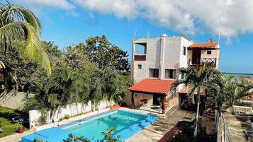 Double Room, Pool View | Terrace/patio