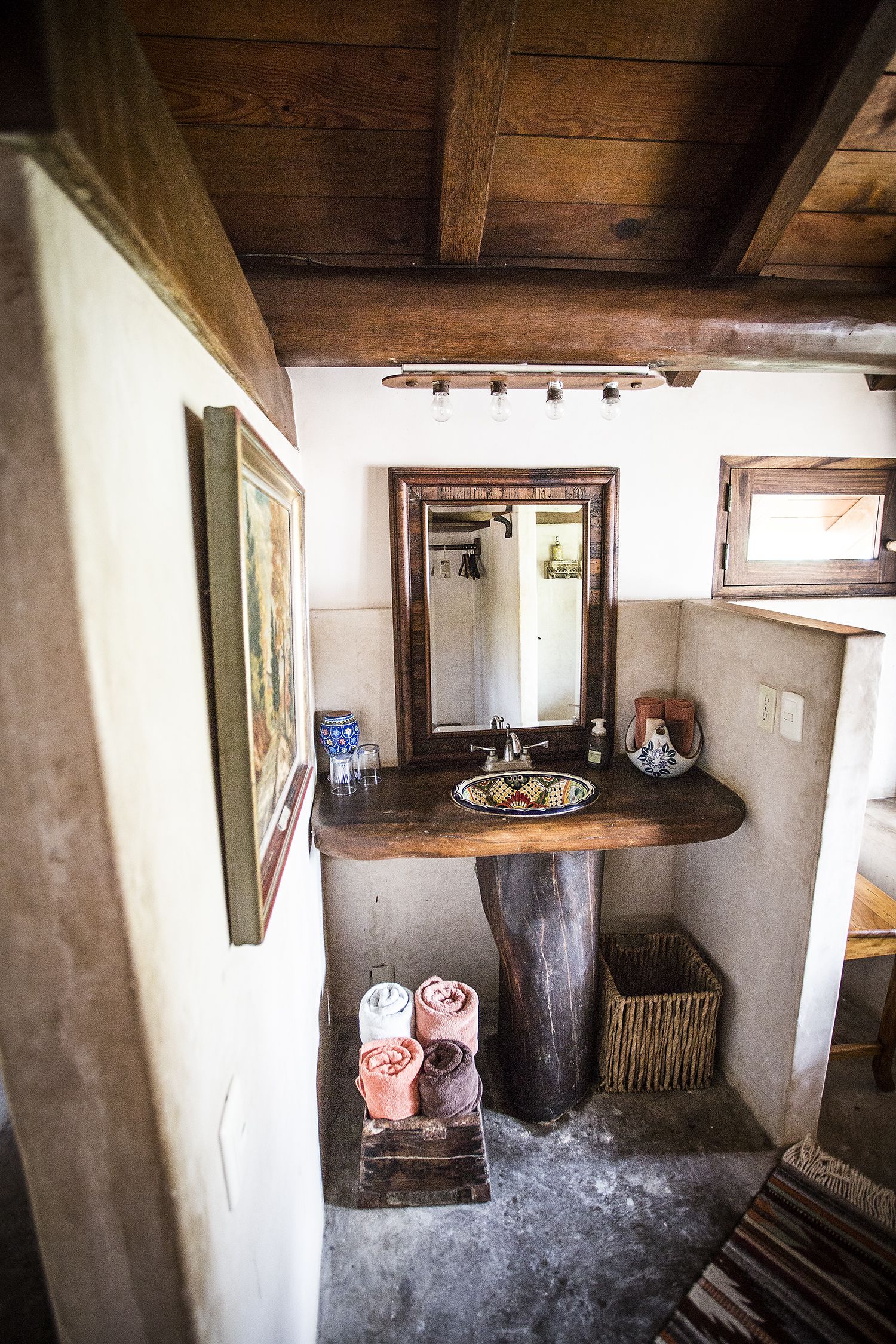 air-conditioned suite | bathroom | shower, rainfall showerhead, hair dryer, towels