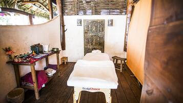 Área de tratamiento exterior, tratamientos corporales, aromaterapia