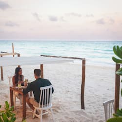Breakfast, lunch, dinner served; Mediterranean cuisine, beach views