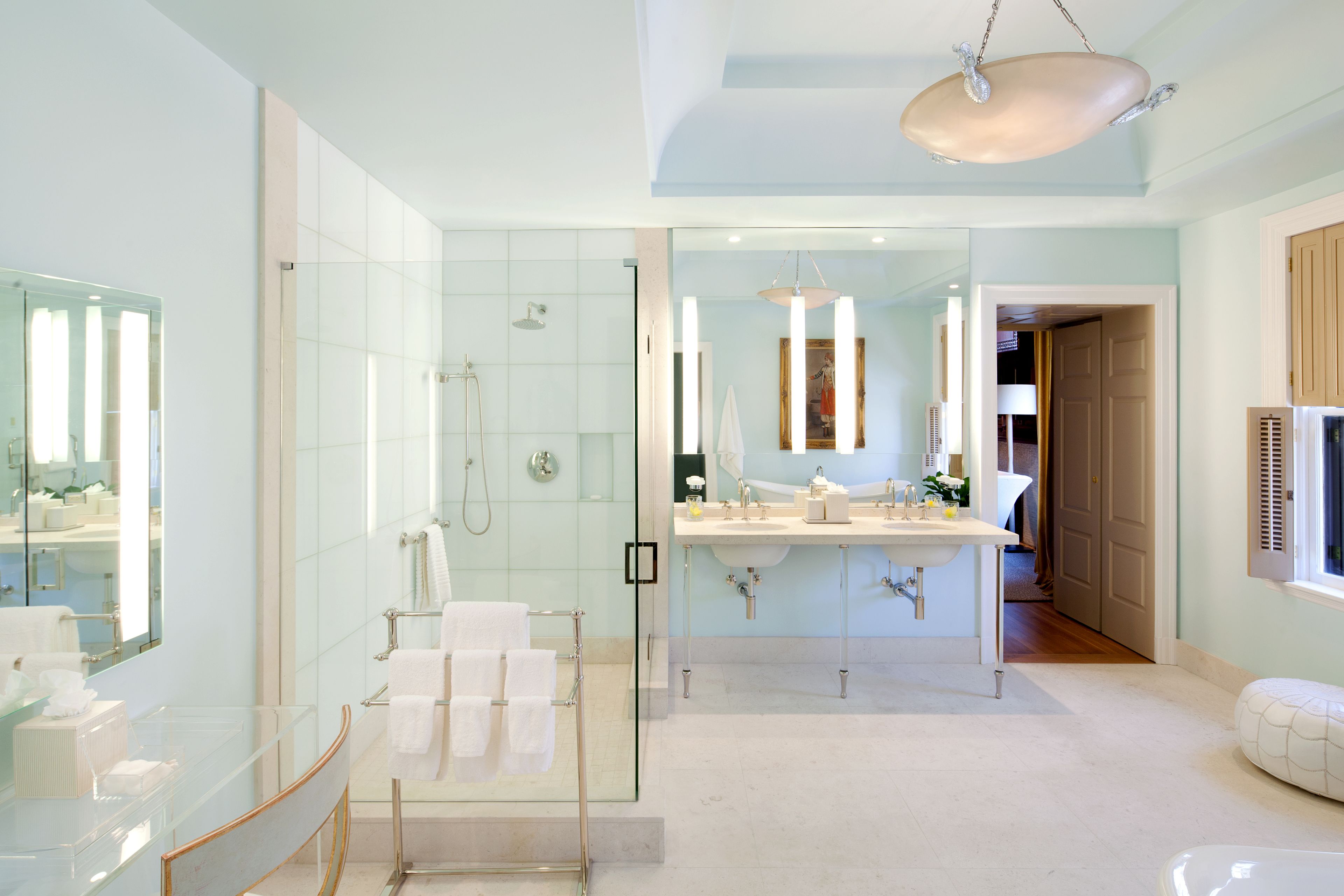 suite (seven) | bathroom | hydromassage showerhead, designer toiletries, hair dryer, bathrobes