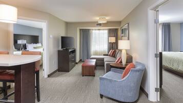 1 soveværelse, premium-sengetøj, pengeskab på værelset, skrivebord