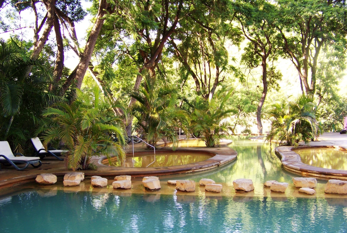 mineral water pool at agua blanca hotel