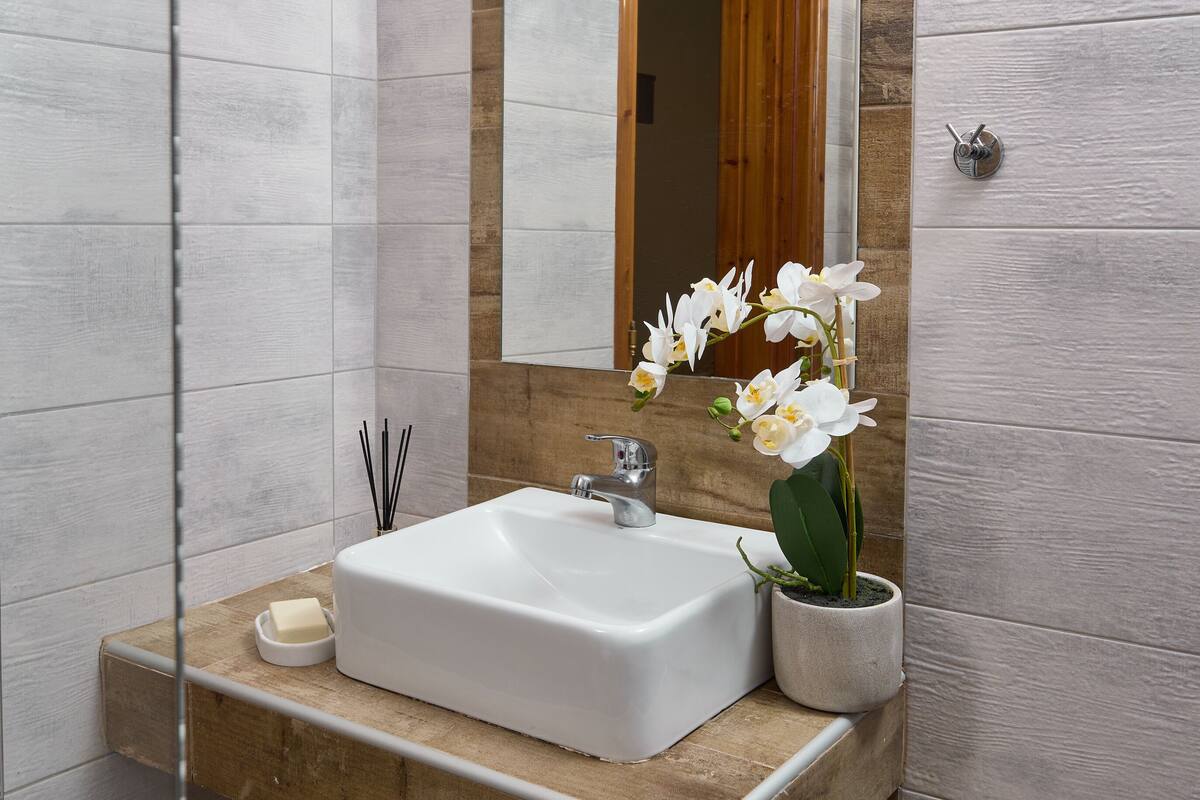 free toiletries, hair dryer, slippers, towels