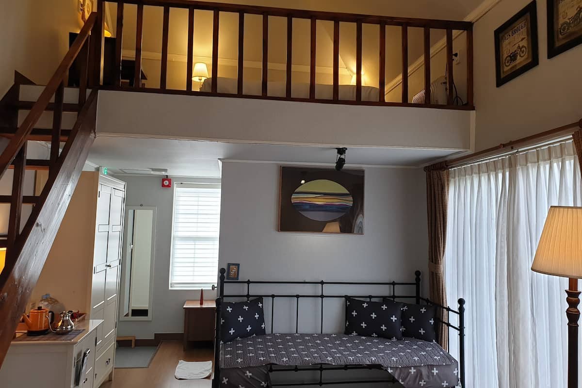 Room A Duplex (extra sofa bed) | Down comforters, minibar, desk, soundproofing