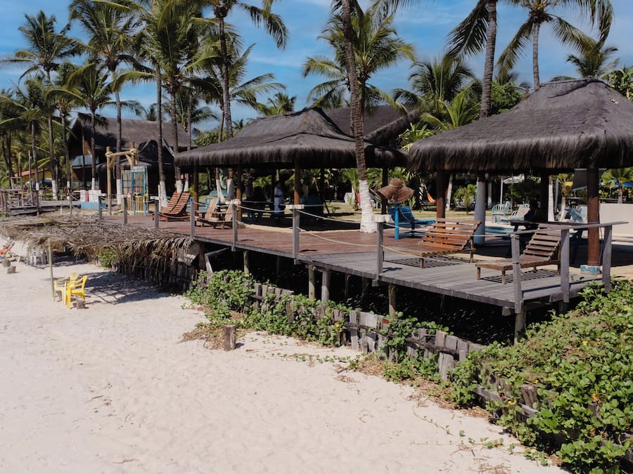 Platja privada i gandules de platja