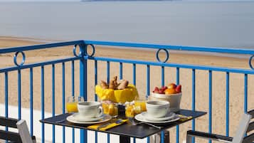 Lunch and dinner served, beach views 