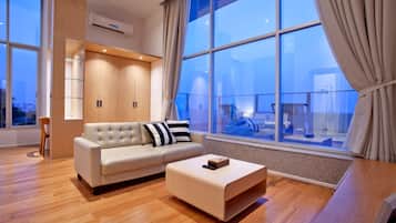 Penthouse Seaview Suite 2 Bedroom | Living area | LED TV